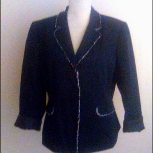 Tahari Arthur S. Levine Navy Blue Blazer size 16